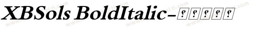 XBSols BoldItalic字体转换